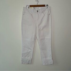 Seven7 Premium Quality Skin Fit High Rise Ankle Cropped Jeans White Size 12